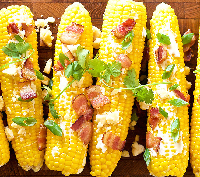 bacon cheddar corn on the cob