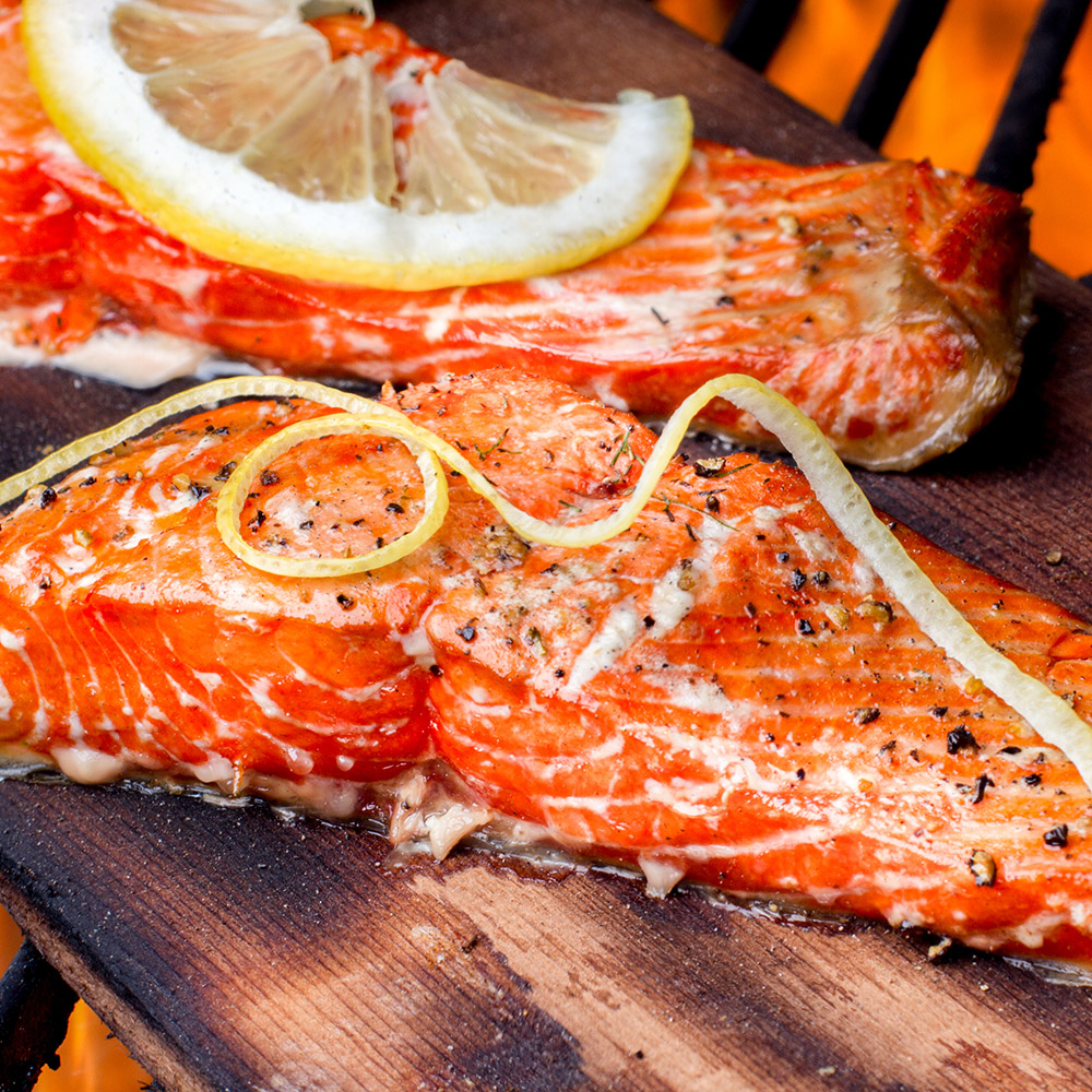 cedar plank salmon