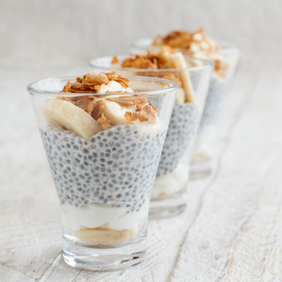 coconut and banana chia pudding