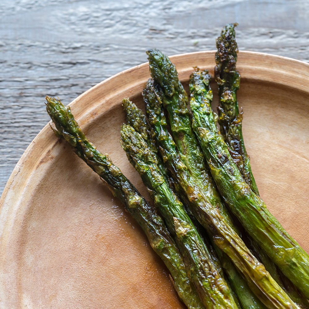 marinated citrus and garlic asparagus