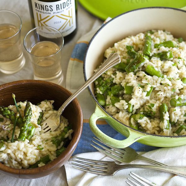 first of spring asparagus risotto