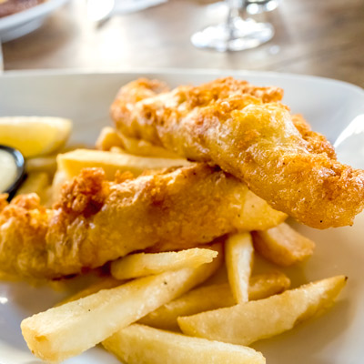 beer battered fish 'n chips