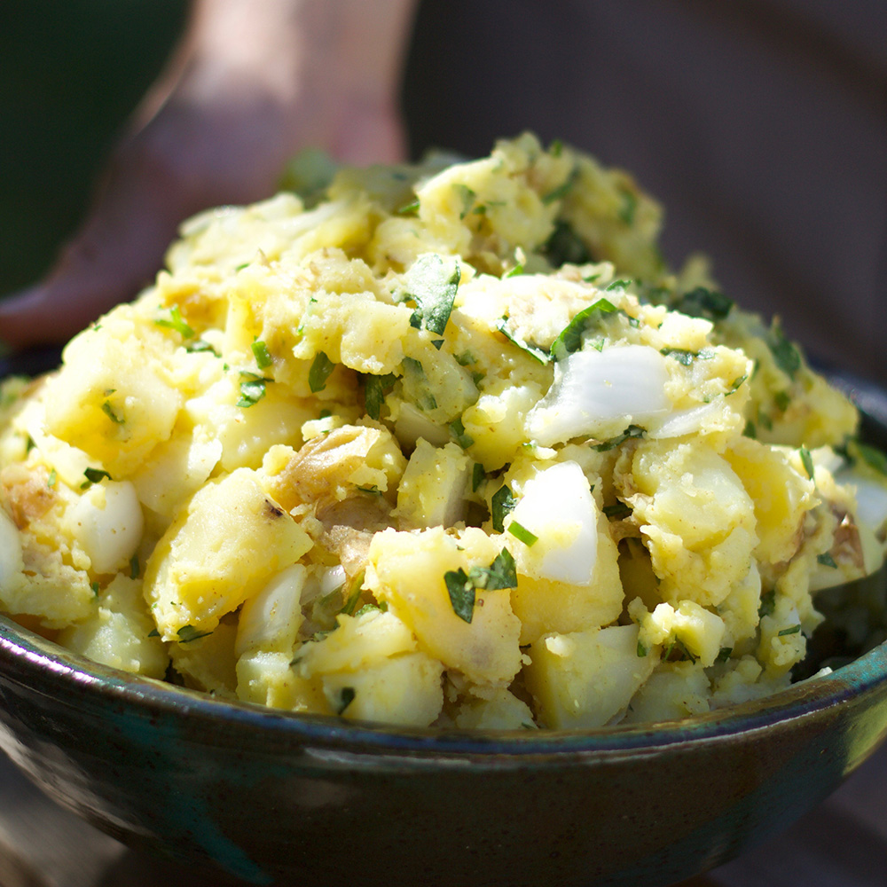 tangy mustard potato salad