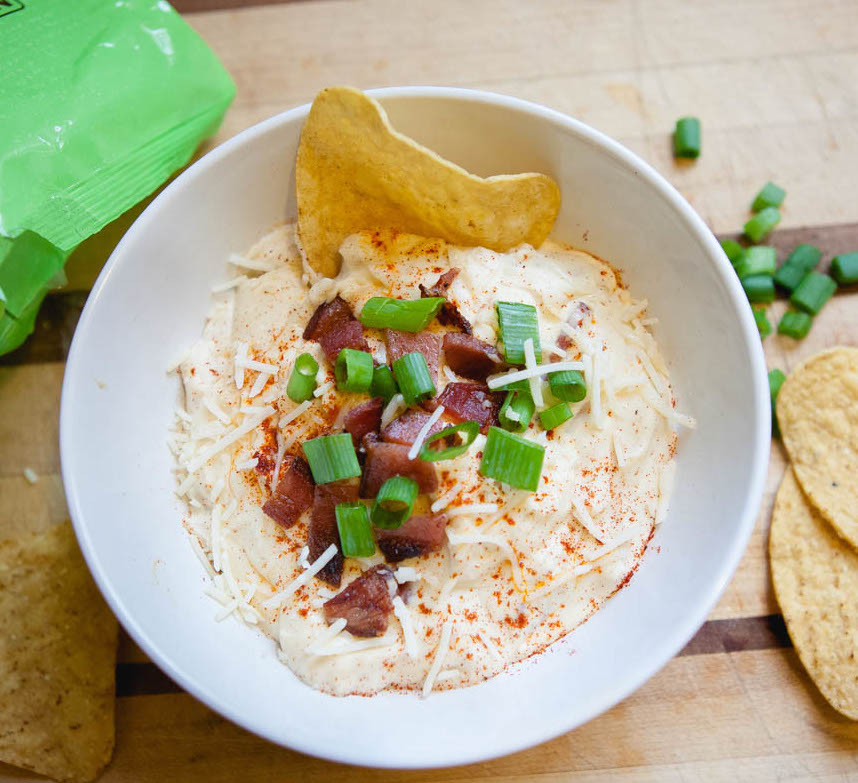 beer, bacon, and cheese dip