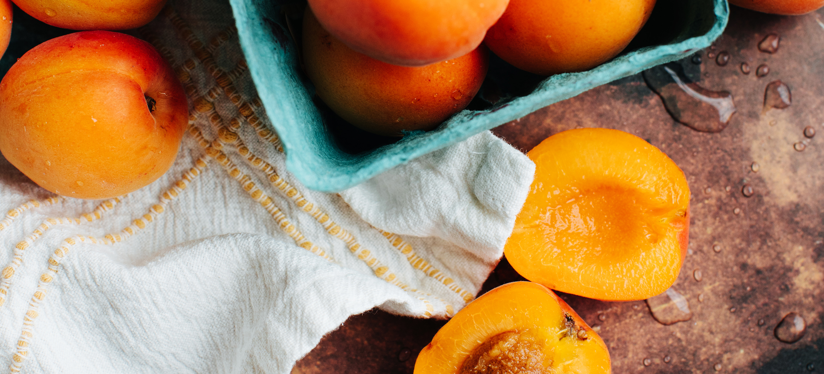 freshly sliced apricots 
